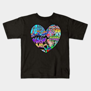 Heart Valentine Graffiti 7 Kids T-Shirt